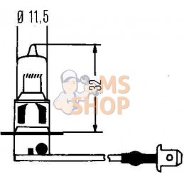 Ampoule H3 - 12V-35W - PK122s | HELLA Ampoule H3 - 12V-35W - PK122s | HELLAPR#710418