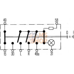 Interrupteur d'avertissement 12V | HELLA Interrupteur d'avertissement 12V | HELLAPR#522643