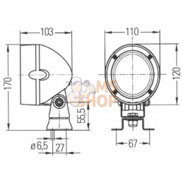 Phare de travail, H3 | HELLA Phare de travail, H3 | HELLAPR#511481