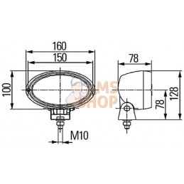 Phare de travail oval 100 H3 | HELLA Phare de travail oval 100 H3 | HELLAPR#511491