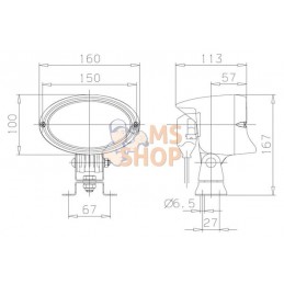 Phare de travail ovale 100 H9 | HELLA Phare de travail ovale 100 H9 | HELLAPR#710378