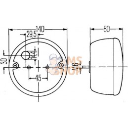 Feu arrière à monter 140 mm | HELLA Feu arrière à monter 140 mm | HELLAPR#522544