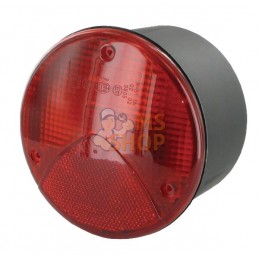 Feu de stop rond, 12/24V, rouge, à boulonner, Ø 122,5mm, Hella | HELLA Feu de stop rond, 12/24V, rouge, à boulonner, Ø 122,5mm, 