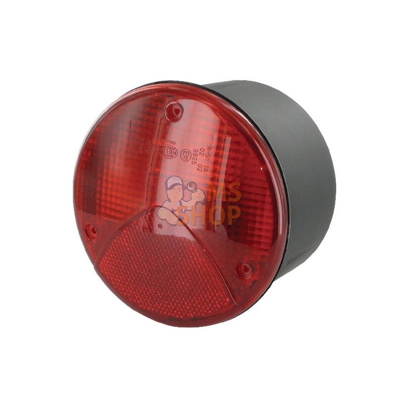 Feu de stop rond, 12/24V, rouge, à boulonner, Ø 122,5mm, Hella | HELLA Feu de stop rond, 12/24V, rouge, à boulonner, Ø 122,5mm, 