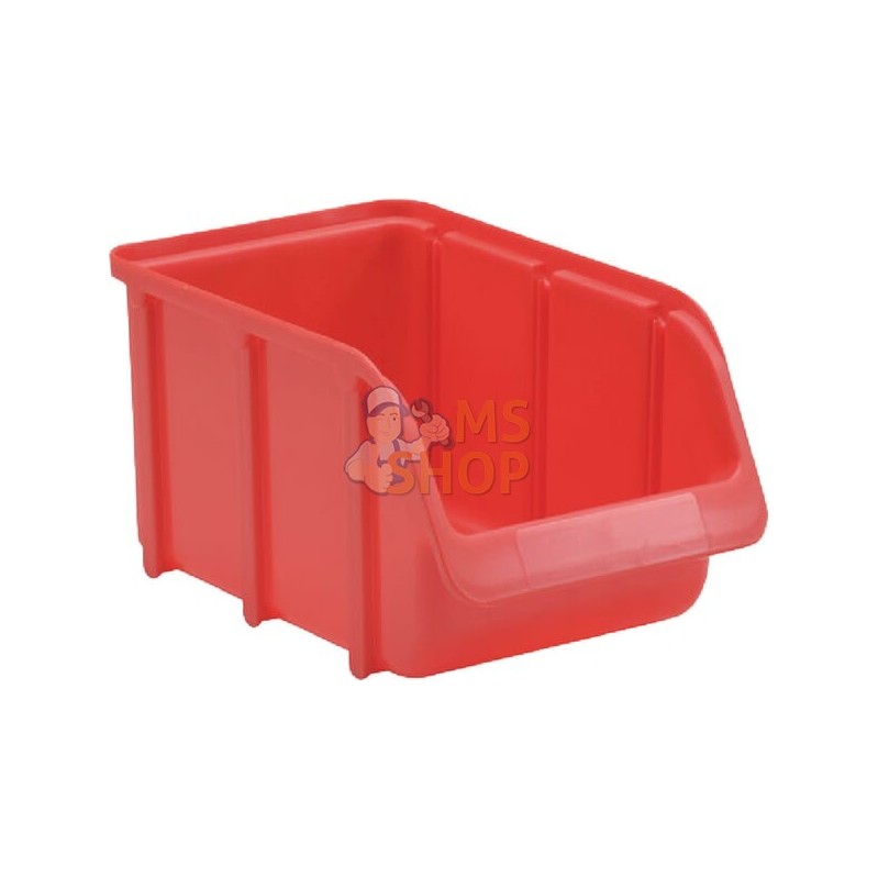 Boîte de rangement 145x240x125mm, capacité 3l, polypropylène rouge, Linbin no.3 de Hünersdorff | HÜNERSDORFF Boîte de rangement 
