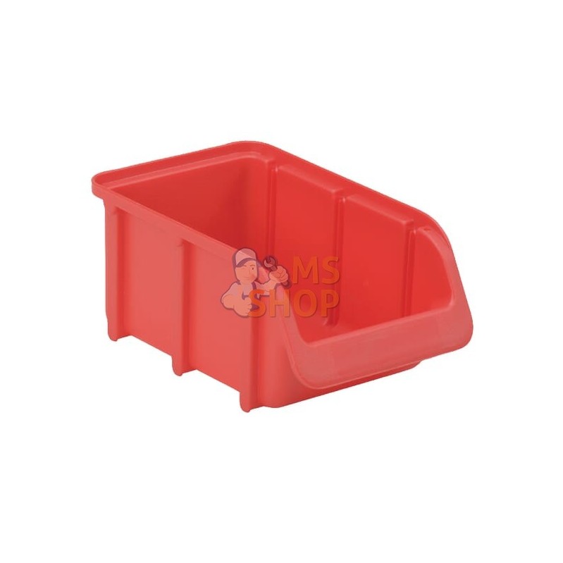 Boîte de rangement 100x165x75mm, capacité 0,73l, polypropylène rouge, Linbin no.2 de Hünersdorff | HÜNERSDORFF Boîte de rangemen