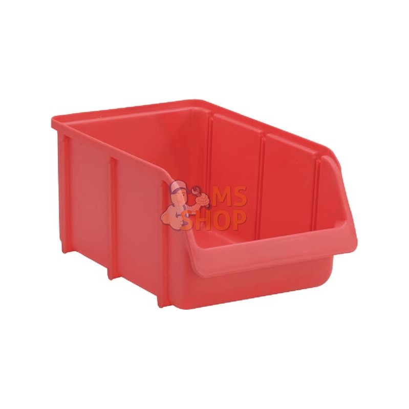 Boîte de rangement 205x335x155mm, capacité 7l, polypropylène rouge, Linbin no.4 de Hünersdorff | HÜNERSDORFF Boîte de rangement 