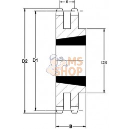 Pignon duplex 22 dents chaîne 3/4" 12 B-2 Taperlock 2517 Kramp | KRAMP Pignon duplex 22 dents chaîne 3/4" 12 B-2 Taperlock 2517 