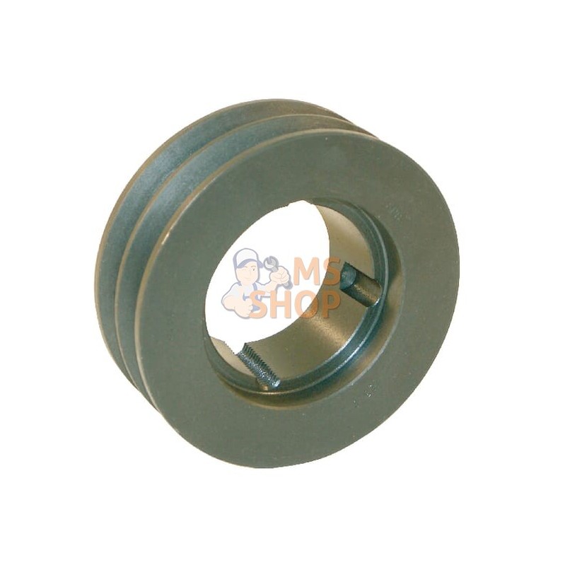 Poulie pour courroie trapézoïdale 2 rainures A ou SPA diamètre 76.50 mm pour douille taperlock 1108 Kramp | KRAMP Poulie pour co Poulie pour courroie trapézoïdale 2 rainures A ou SPA diamètre 76.50 mm pour douille taperlock 1108 Kramp | KRAMP Poulie pour co