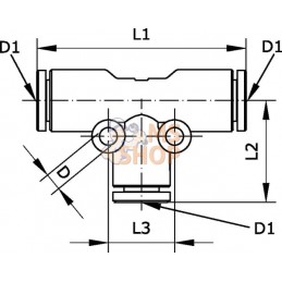 Raccord enfichable en T 10mm | KRAMP Raccord enfichable en T 10mm | KRAMPPR#882263