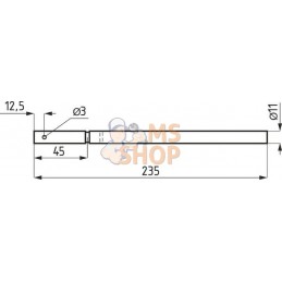 Doigt de vis sans fin rétractable, Ø 16 mm, L-235 mm | KRAMP Doigt de vis sans fin rétractable, Ø 16 mm, L-235 mm | KRAMPPR#6497
