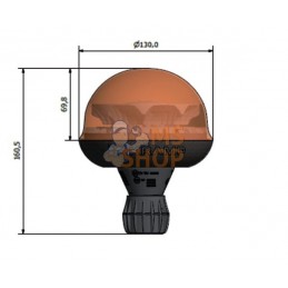 Gyrophare LED 9W flexible pour remorque | KRAMP Gyrophare LED 9W flexible pour remorque | KRAMPPR#702844