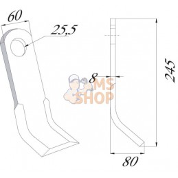 Fléau y 60x8x240D25 utilisable pour Ferri | KRAMP Fléau y 60x8x240D25 utilisable pour Ferri | KRAMPPR#882568