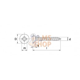 Vis auto-perforante 6.3x50mm PZ3, DIN 7982C Kramp | KRAMP Vis auto-perforante 6.3x50mm PZ3, DIN 7982C Kramp | KRAMPPR#732548