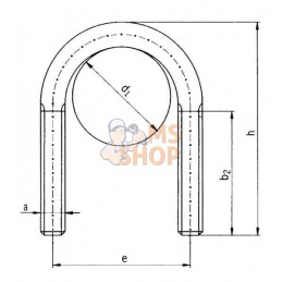 Etrier en U M6, 26,9mm - 3/4" | KRAMP Etrier en U M6, 26,9mm - 3/4" | KRAMPPR#735081