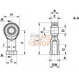 Tête articulée sphérique M4 | KRAMP Tête articulée sphérique M4 | KRAMPPR#565054