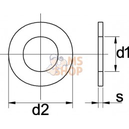 Rondelle M16x30x3mm, Acier zingué DIN 125a Kramp | KRAMP Rondelle M16x30x3mm, Acier zingué DIN 125a Kramp | KRAMPPR#842557