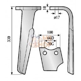 Dent de herse D p/Rabe KG41 E66 | KRAMP Dent de herse D p/Rabe KG41 E66 | KRAMPPR#462977