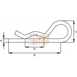 Goupille béta 3/32" x 1-5/8" | KRAMP Goupille béta 3/32" x 1-5/8" | KRAMPPR#736311