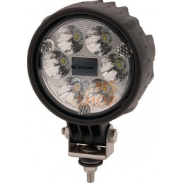 Phare de travail LED rond 25W 2000lm, 10/30V, Ø 117mm très longue portée prise Deutsch 6 LED Kramp | KRAMP Phare de travail LED 