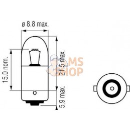 Ampoule 12V 4W BA9s | KRAMP Ampoule 12V 4W BA9s | KRAMPPR#775301