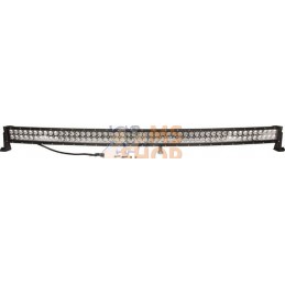 Barre lumineuse de travail LED, 300W, 25500lm, rectangulaire, 12/24V, blanche, 1306x57mm prise Deutsch, Combo, 100 LED, Kramp | 