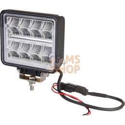 Phare de travail LED carré 24W 2272lm, 9-36V, 114x128mm, faisceau large 2 prises Deutsch 16 LED Kramp | KRAMP Phare de travail L