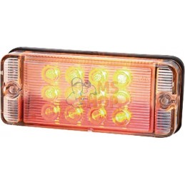 Feu arrière multifonction LED, rectangulaire, 12-24V, 107.4x46.7x23mm, 5 fiches, Kramp | KRAMP Feu arrière multifonction LED, re