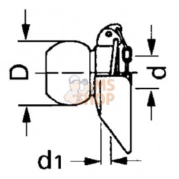 Rotule d'attelage inférieure avec oreille Cat.3/3 Ø37,3/64 Kramp | KRAMP Rotule d'attelage inférieure avec oreille Cat.3/3 Ø37,3