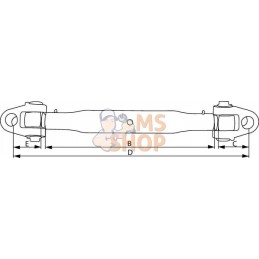 Barre de poussée chape/chape 450-M36 25,4/25,4 | KRAMP Barre de poussée chape/chape 450-M36 25,4/25,4 | KRAMPPR#705599