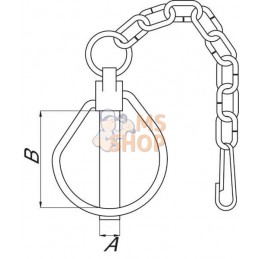 Goupille de sécurité + chaîne | KRAMP Goupille de sécurité + chaîne | KRAMPPR#705598