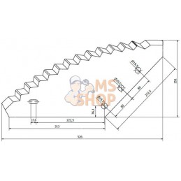 Lame de distributrice carbure 528x274x6mm Ø 19.5mm | KRAMP Lame de distributrice carbure 528x274x6mm Ø 19.5mm | KRAMPPR#800161