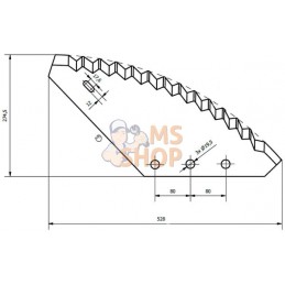 Lame de distributrice carbure 528x274x6mm Ø 19.5mm | KRAMP Lame de distributrice carbure 528x274x6mm Ø 19.5mm | KRAMPPR#800161