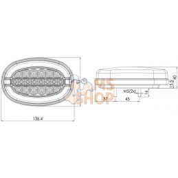 Feu arrière multifonction rectangulaire LED 12-24V KRAMP | KRAMP Feu arrière multifonction rectangulaire LED 12-24V KRAMP | KRAM