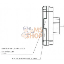 Feu arrière LED rectangle gauche 12-24V, 242x134x36.5mm, Kramp | KRAMP Feu arrière LED rectangle gauche 12-24V, 242x134x36.5mm, 