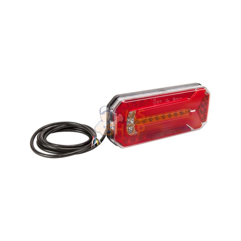 Feu arrière multifonction LED, rectangulaire, 12-24V, 236x104x61.5mm, Kramp | KRAMP Feu arrière multifonction LED, rectangulaire