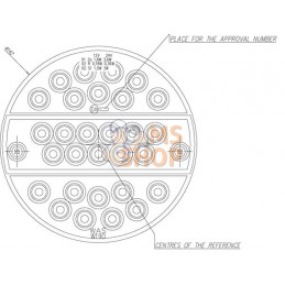 Feu arrière multifonction LED, rond, 12-24V, Ø 142mm, Kramp | KRAMP Feu arrière multifonction LED, rond, 12-24V, Ø 142mm, Kramp 