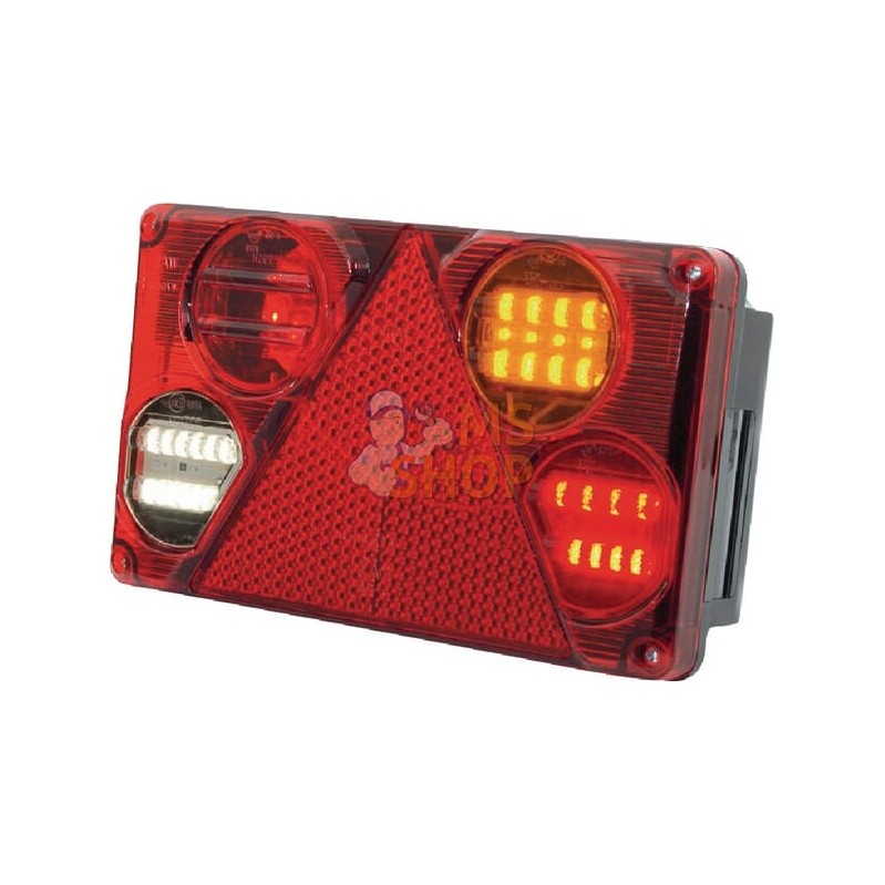 Feu arrière LED rectangulaire droit, 12-24V, 232x142x59mm Kramp | KRAMP Feu arrière LED rectangulaire droit, 12-24V, 232x142x59m