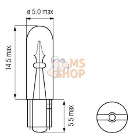 Ampoule 12V 1.2W W2x4.6d | KRAMP Ampoule 12V 1.2W W2x4.6d | KRAMPPR#775283