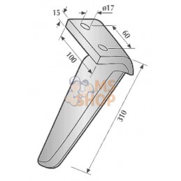 Dent de herse rotative 300mm D p/Maschio, Kramp | KRAMP Dent de herse rotative 300mm D p/Maschio, Kramp | KRAMPPR#462590