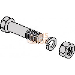 Vis + écrou M10x25 | KRAMP Vis + écrou M10x25 | KRAMPPR#650024