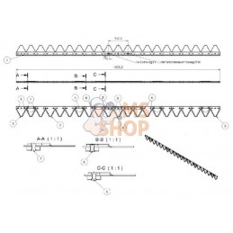 Lame dentée 1,60m Bucher | KRAMP Lame dentée 1,60m Bucher | KRAMPPR#563933