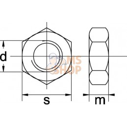 Écrou hexagonal DIN934 M10x1.50 acier inoxydable A2 Kramp | KRAMP Écrou hexagonal DIN934 M10x1.50 acier inoxydable A2 Kramp | KR