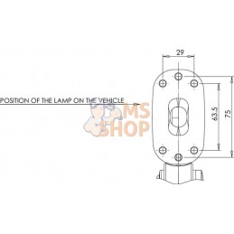 Feu de gabarit gauche LED, 12-24V, 125.5x148.5x48.6mm, Kramp | KRAMP Feu de gabarit gauche LED, 12-24V, 125.5x148.5x48.6mm, Kram