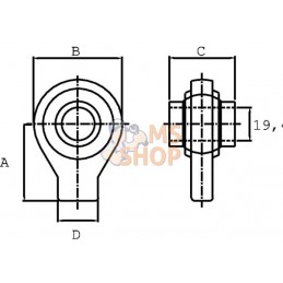 Fond de vérin G19.4 KR L=50 mm | KRAMP Fond de vérin G19.4 KR L=50 mm | KRAMPPR#565576