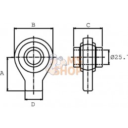 Fond de vérin G19.4 KR L=50 mm | KRAMP Fond de vérin G19.4 KR L=50 mm | KRAMPPR#565576