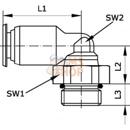 Raccord enfichable L 4xM5 | KRAMP Raccord enfichable L 4xM5 | KRAMPPR#842977