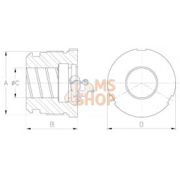 Ecrou finale alésage DS25 D63- | KRAMP Ecrou finale alésage DS25 D63- | KRAMPPR#564325