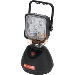 Phare de travail LED rechargeable 15W 900lm poignée + interrupteur | KRAMP Phare de travail LED rechargeable 15W 900lm poignée +