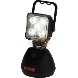 Phare de travail LED rechargeable 15W 900lm poignée + interrupteur | KRAMP Phare de travail LED rechargeable 15W 900lm poignée +